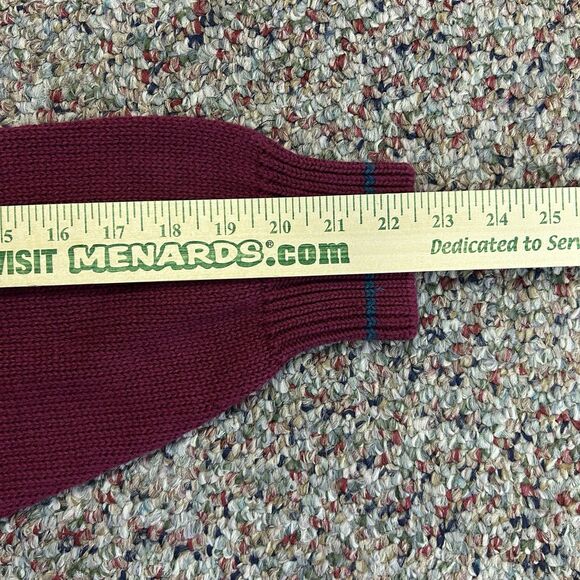 Vintage 90s Par Four Dark Magenta Teal Argyle Crewneck Golf Sweater Size XL - Picture 12 of 12